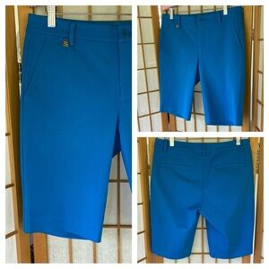 Lauren Ralph Lauren Turquoise Stretch Bermuda Tailored Shorts SZ 2 Oversized